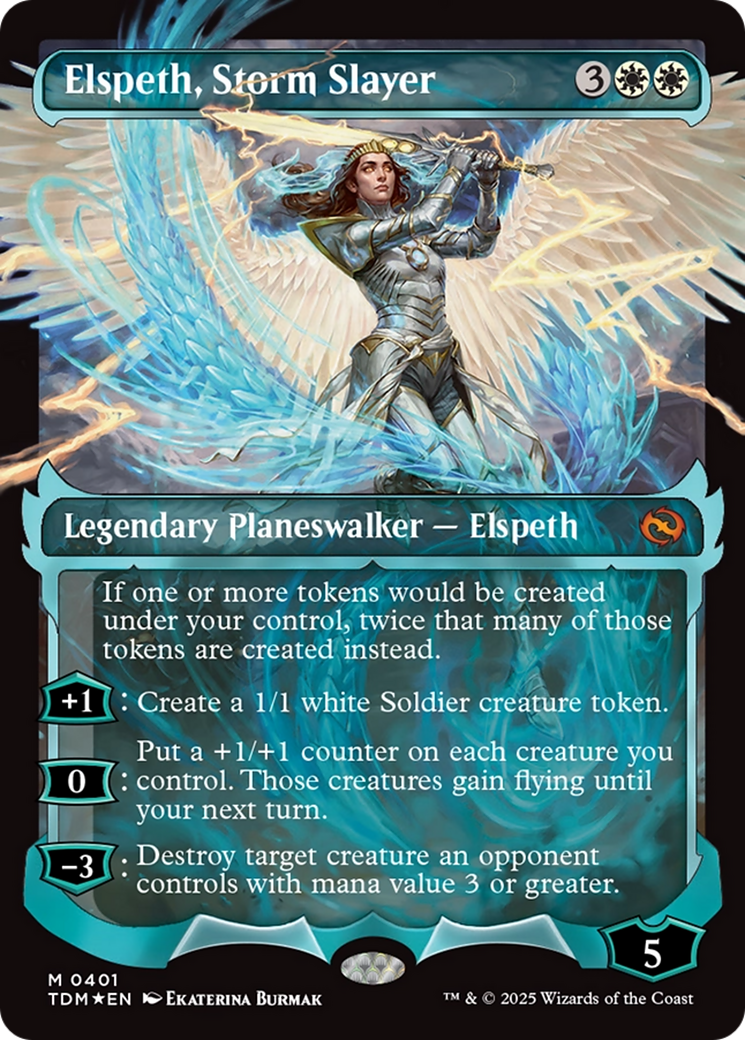 Elspeth, tueuse de la tempête (Présentoir) (Japonais) [Tarkir : Dragonstorm]