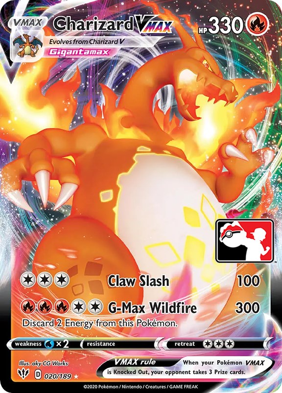 Charizard VMAX (020/189) [Serie Uno de Paquetes de Premios]