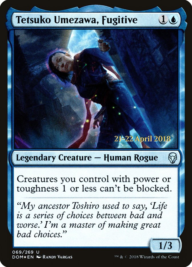 Tetsuko Umezawa, fugitiva [Cartas promocionales de prelanzamiento de Dominaria]