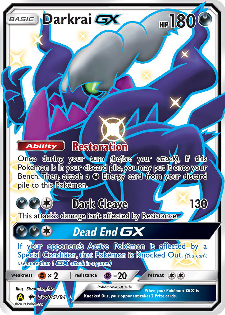 Darkrai GX (SV70/SV94) [Soleil et Lune : Destinées Occultes - Coffre des Brillants]