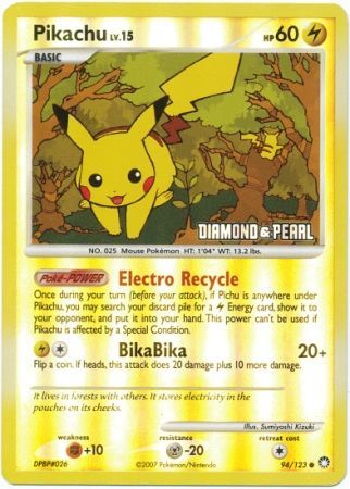 Pikachu (94/123) [Promos Burger King : Collection 2008]