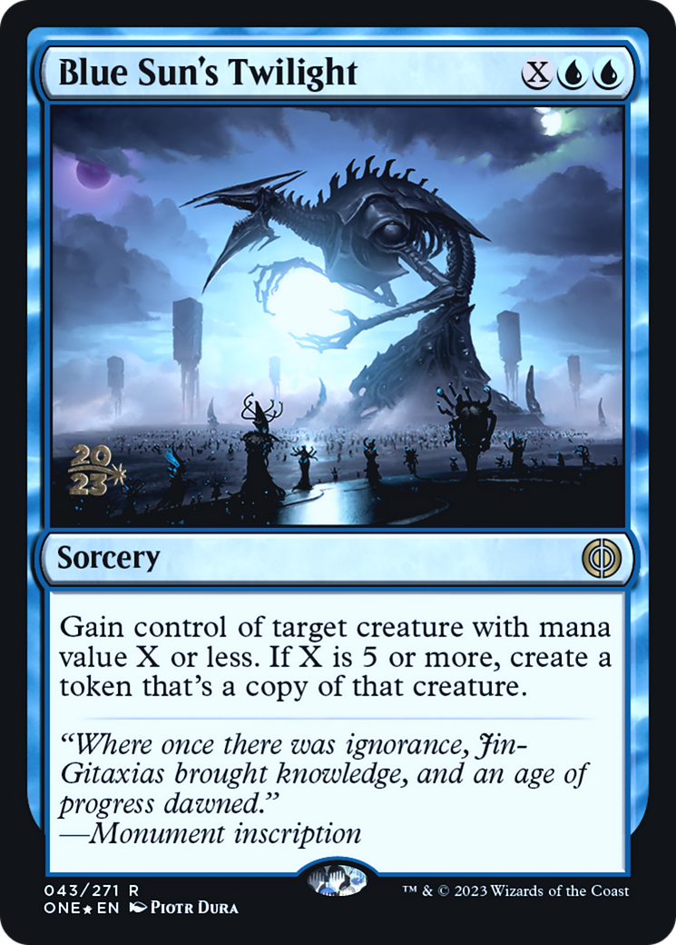 Crépuscule du Soleil bleu [Phyrexia : Tous seront Un, cartes promos d'avant-première]