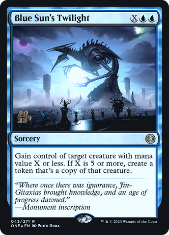 Crépuscule du Soleil bleu [Phyrexia : Tous seront Un, cartes promos d'avant-première]