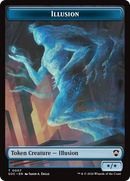 Esprit (0006) // Illusion Jeton recto-verso [Jetons Commander Secrets de Strixhaven]