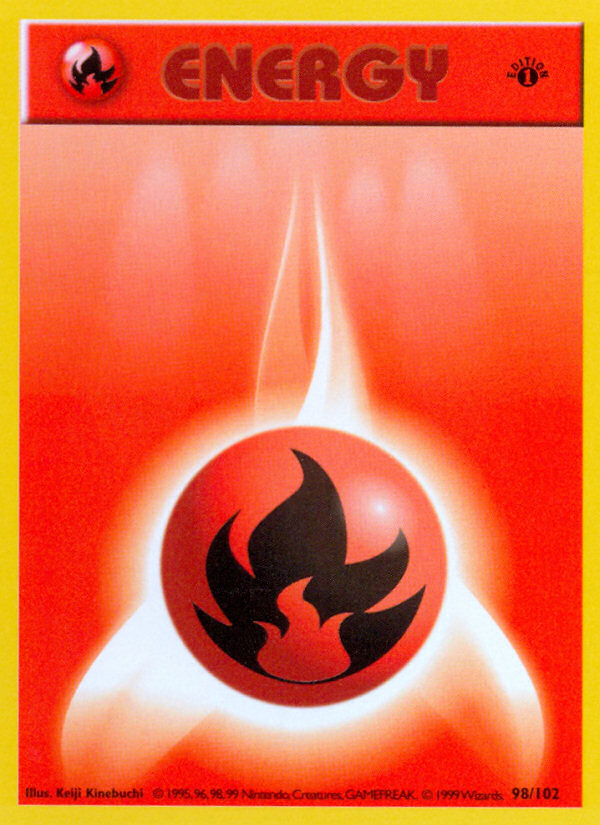 Energía Fuego (98/102) (Sin sombra) [Primera edición de Base Set]