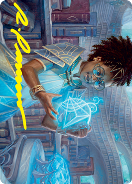Zimone, prodige de Quandrix Carte artistique (Signature estampée or) [Strixhaven: École des mages Série d'illustrations]