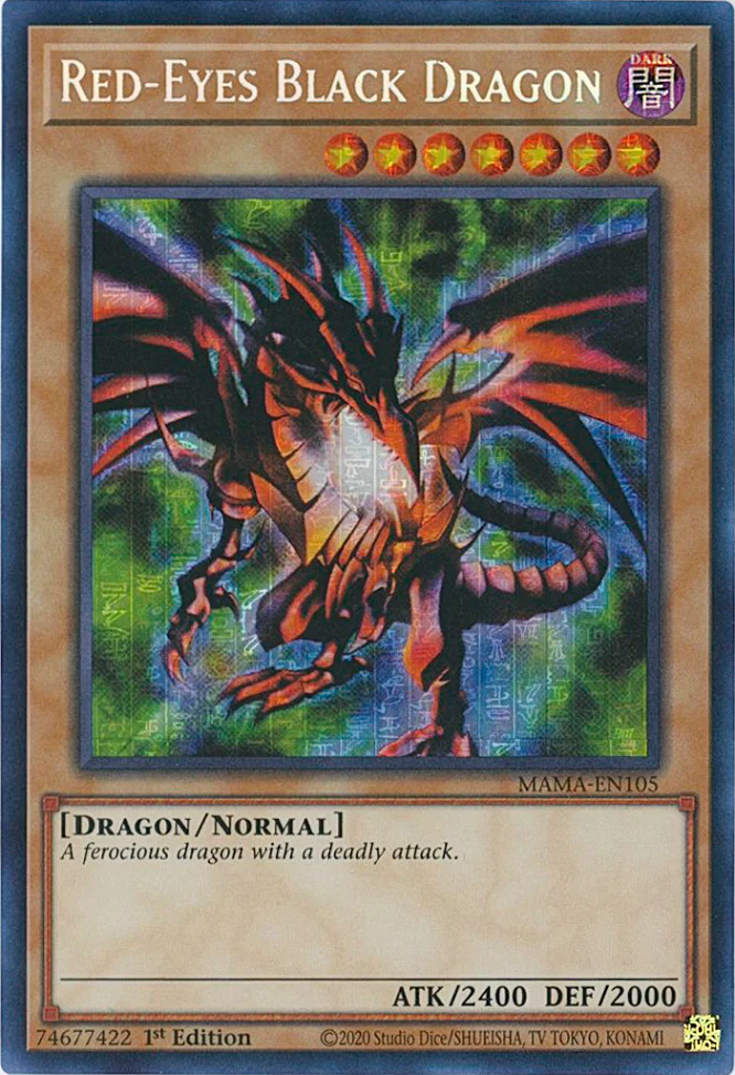 Dragon Noir aux Yeux Rouges [MAMA-FR105] Secret Rare du Pharaon