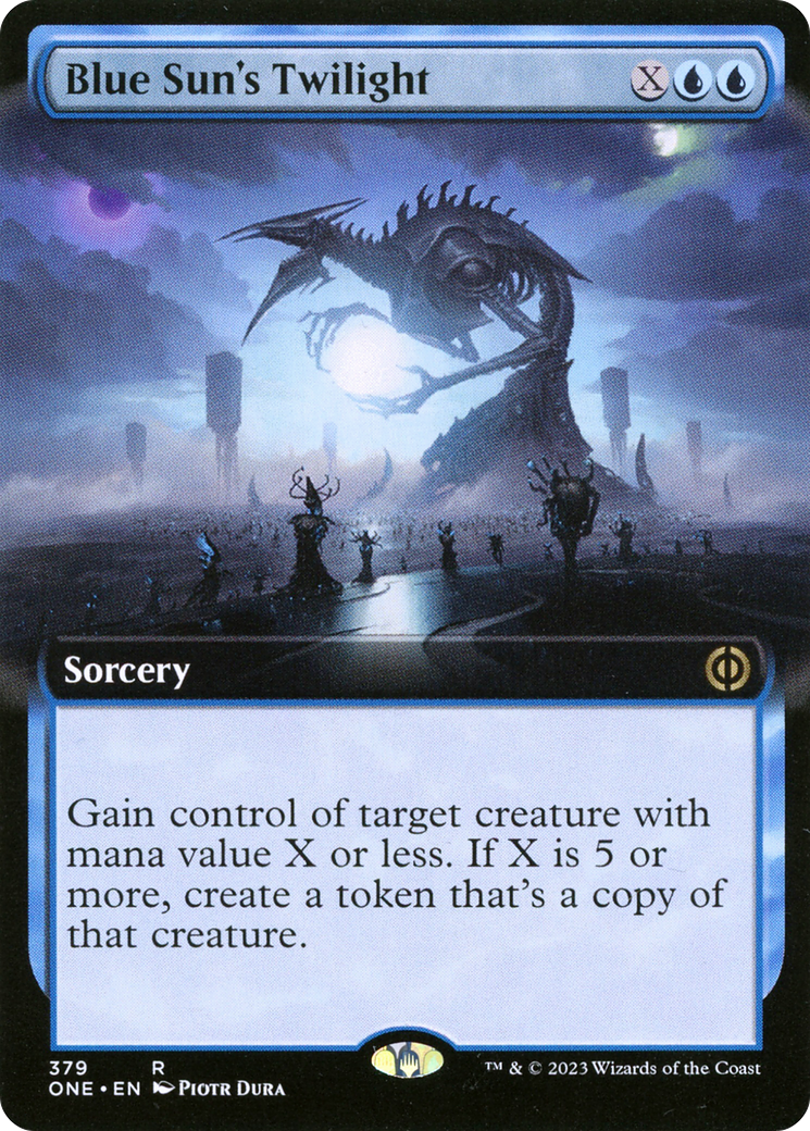 Crépuscule du Soleil bleu (Art étendu) [Phyrexia : Tout sera un]