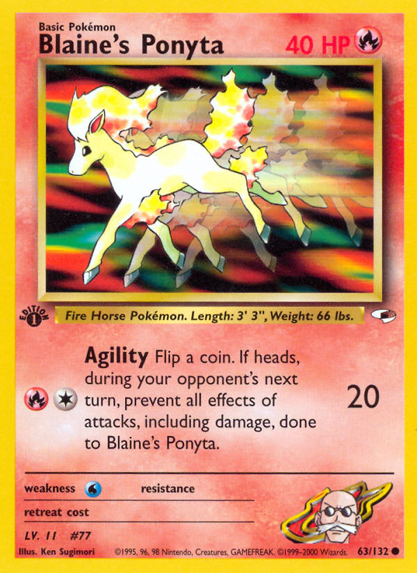 Ponyta de Blaine (63/132) [Héroes de Gimnasio 1ª Edición]