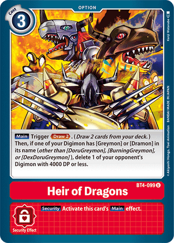 Heredero de Dragones [BT4-099] [Great Legend]
