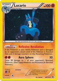 Lucario (80/113) (Holo Cosmos) [Noir & Blanc : Trésors Légendaires]