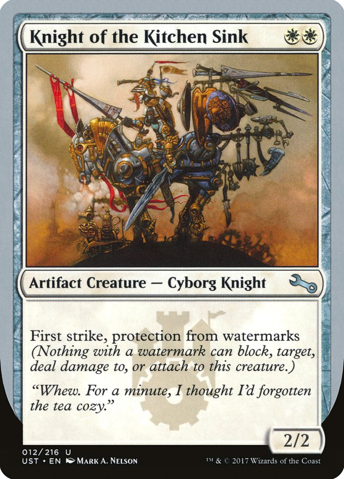 Chevalier de l'évier ("protection contre les filigranes") [Instable]
