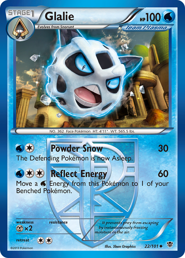Glalie (22/101) [Negro y Blanco: Plasma Blast]