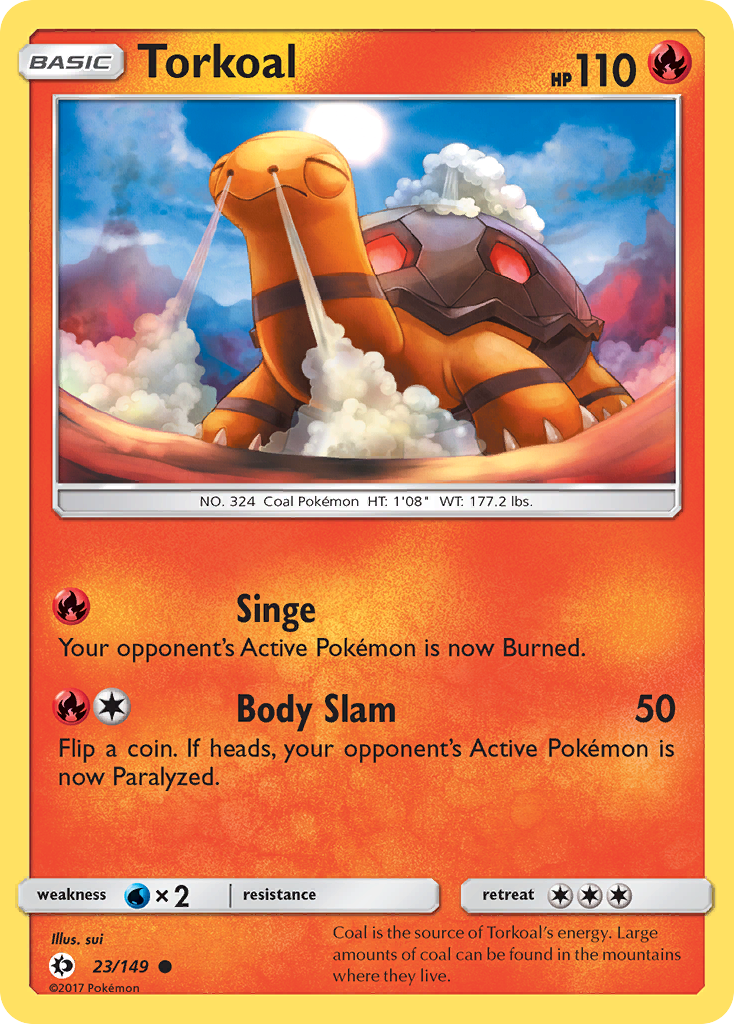 Torkoal (23/149) [Soleil et Lune : Set de Base]
