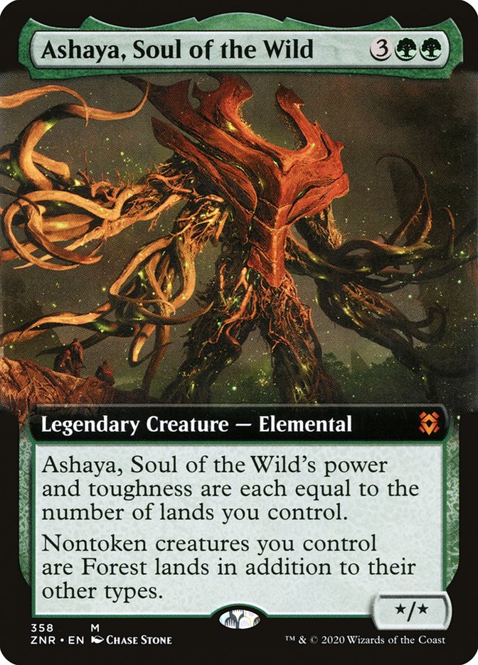 Ashaya, âme de la nature (Extended Art) [Zendikar Rising]