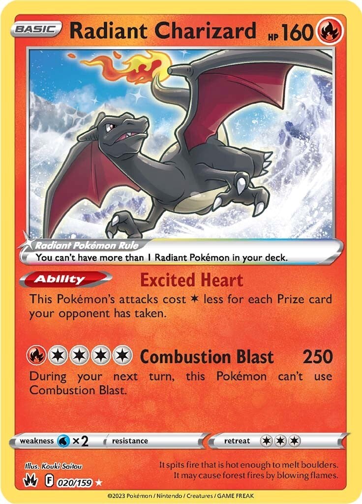 Charizard Radiante (020/159) [Espada y Escudo: Cenit Supra]