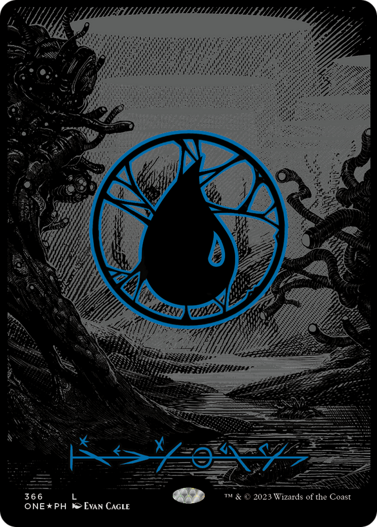 Île (366) (Nappe de pétrole — Texte estampé sur feuille) [Phyrexia : Tout sera un]