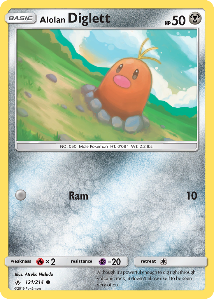 Diglett de Alola (121/214) [Sol y Luna: Lazos Indestructibles]