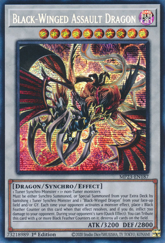 Dragón de Asalto Ala Negra [MP23-EN187] Rara Secreta Prismática