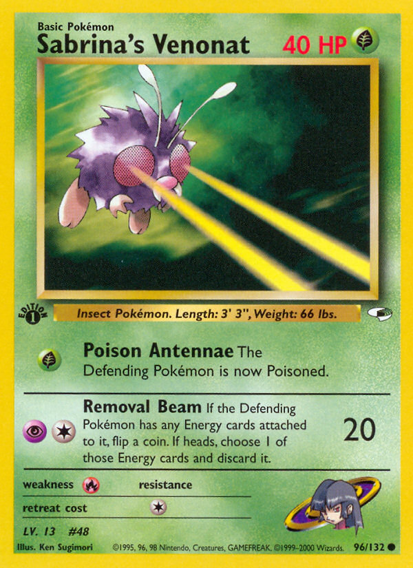 Sabrina's Venonat (96/132) [Heroes en Herbe 1re édition]