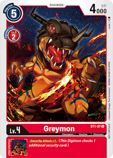 Greymon [ST1-07] (Arte Alternativo) [Mazo de Inicio: Gaia Red]