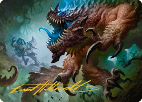 Carte artistique de basilic (signature estampée or) [Donjons & Dragons : Aventures dans les Royaumes Oubliés - Série d'illustrations]