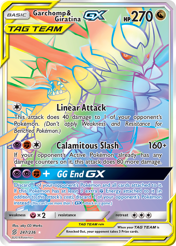 Carchacrok & Giratina GX (247/236) [Soleil et Lune : Harmonie des Esprits]