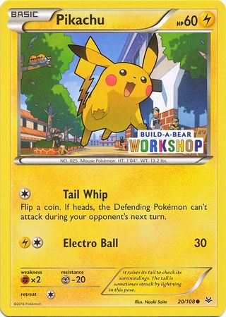Pikachu (20/108) (Exclusivité Build-A-Bear Workshop) [Cartes diverses]