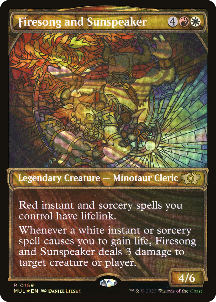 Canto Ardiente y Oradora del Sol (Halo Foil) [Leyendas del Multiverso]