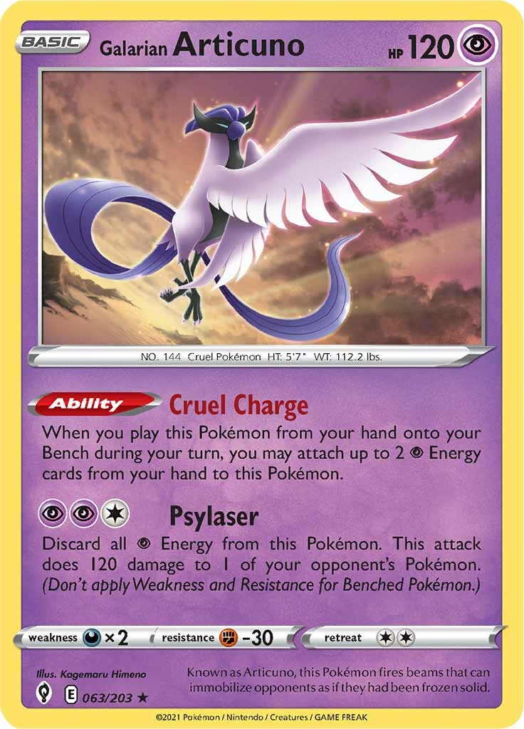 Articuno de Galar (063/203) (Exclusiva de Baraja Temática) [Espada y Escudo: Cielos Evolutivos]