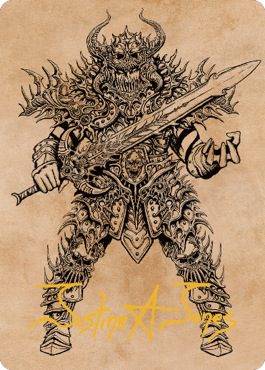 Sarevok, portador de la muerte, carta de arte (firma estampada en oro) [Commander Legends: Batalla por Puerta de Baldur Art Series]