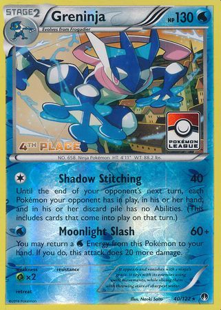 Greninja (40/122) (Promo Ligue 4e Place) [XY: Rupture TURBO]