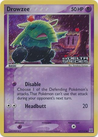 Drowzee (67/113) (Sellado) [EX: Especie Delta]