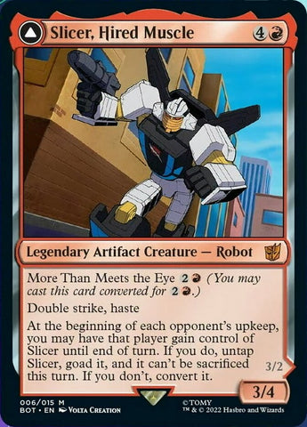Slicer, Músculo a Sueldo // Slicer, Antagonista de Alta Velocidad [Transformers]