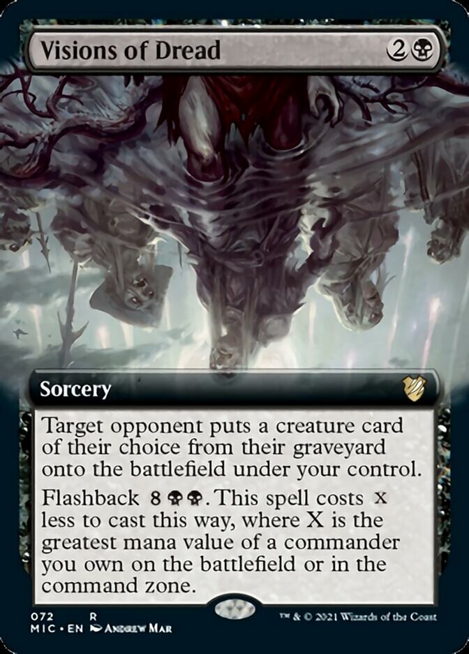 Visions d'effroi (Illustration étendue) [Innistrad: Chasse de minuit Commander]