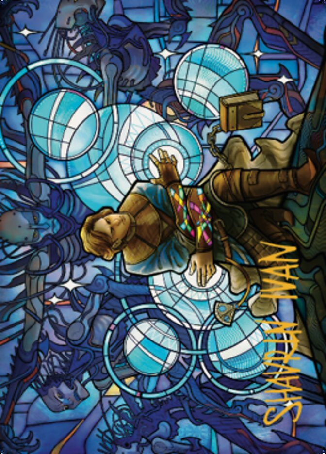 Raff, pilier de Météorlame – Carte artistique (Signature estampillée or) [Série artistique Dominaria uni]