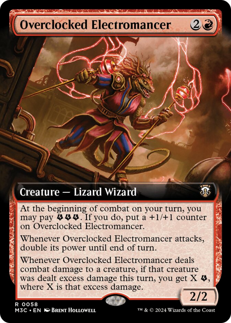 Electromante con Overclock (Arte Extendido) [Commander de Horizontes Modernos 3]