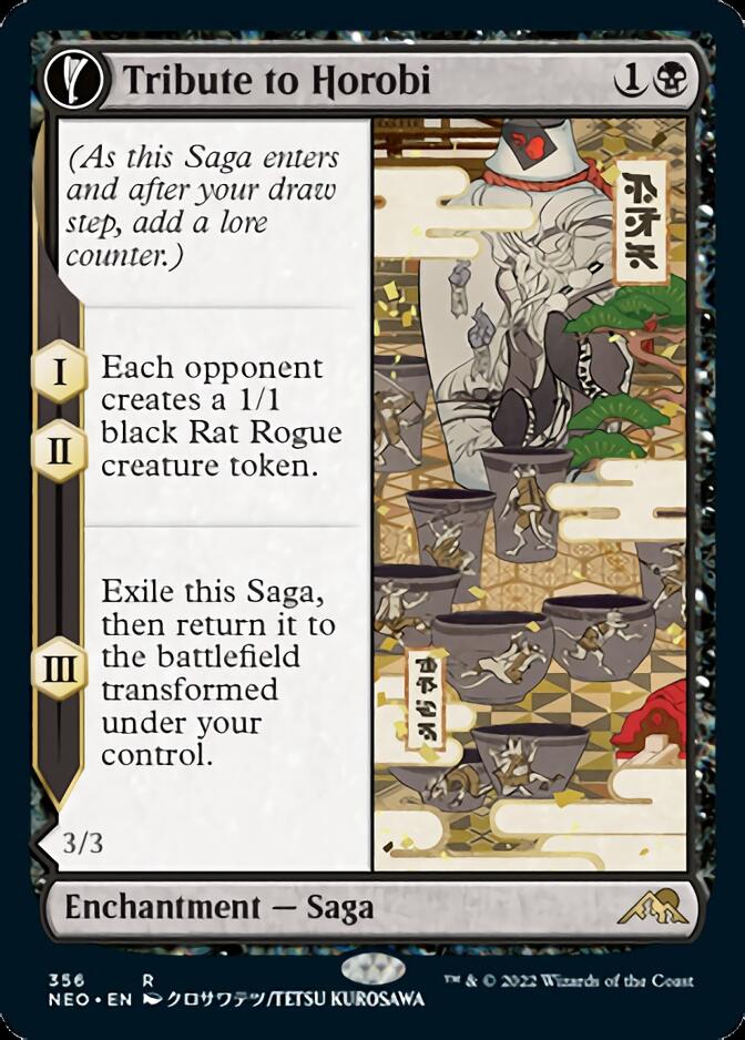 Hommage à Horobi // Écho du Cri Mortel (Cadre d'exposition éclat discret) [Kamigawa: La Dynastie Néon]