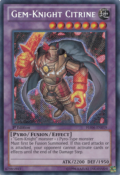 Gem-Knight Citrine [HA06-FR019] Secret Rare