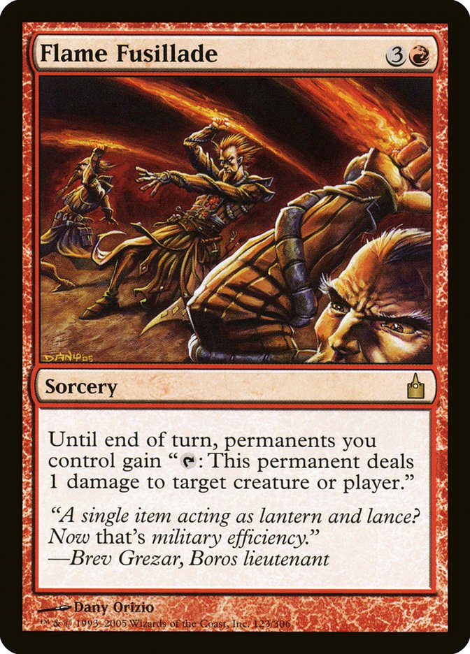 Fusillade enflammée [Ravnica : Cité des Guildes]