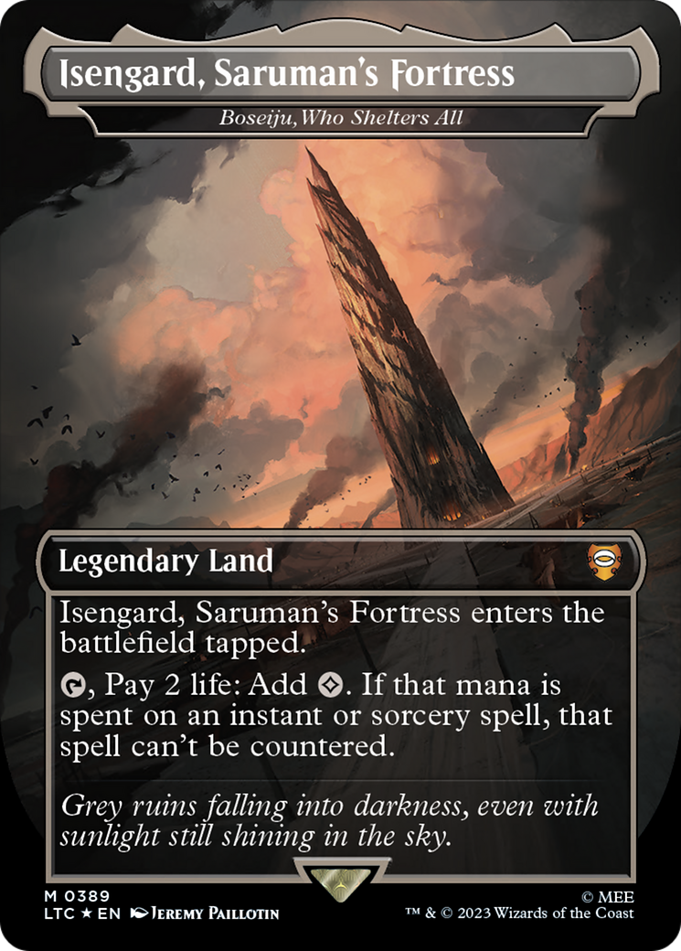 Isengard, forteresse de Saroumane - Boseiju, qui abrite tout (Surge Foil Realms and Relics) [Le Seigneur des Anneaux : Histoires de la Terre du Milieu Commander]