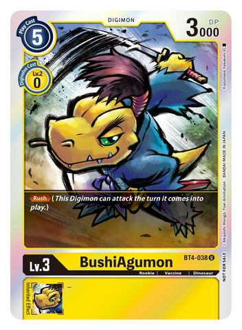 BushiAgumon [BT4-038] (Pack événementiel 2) [Grande légende]