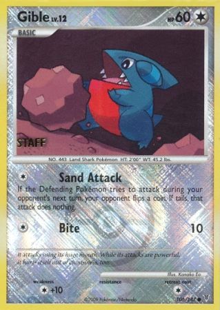Gible (106/147) (Carta de promoción del personal del Campeonato) [Platino: Victorias Supremas]
