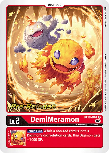DemiMeramon [BT10-001] [Cartas de prelanzamiento Xros Encounter]