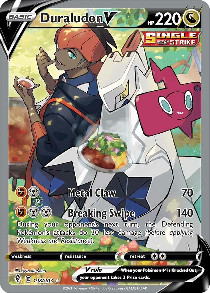 Duraludon V (198/203) (Illustration rare) [Épée et Bouclier : Ciel Évolutif]