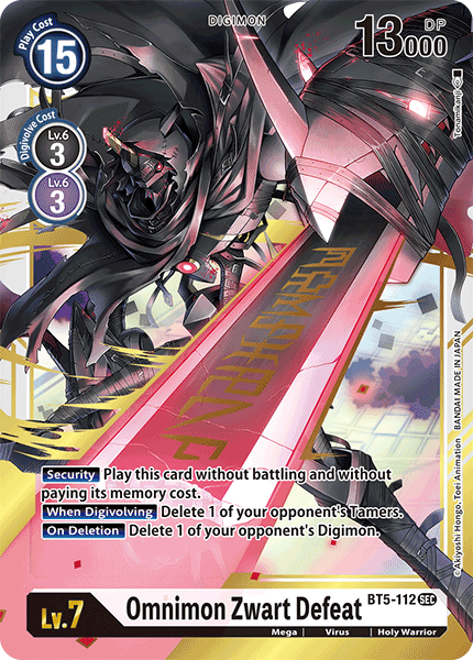 Omnimon Zwart Derrota [BT5-112] [Batalla de Omni]