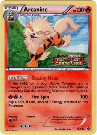 Arcanine (12/99) (Carta de Lanzamiento Promocional) [Negro y Blanco: Cartas Promocionales Black Star]