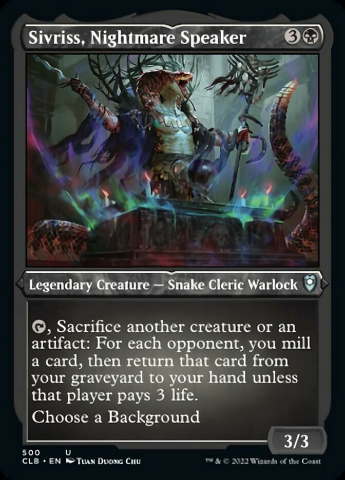Sivriss, Orateur cauchemardesque (gravure texturée) [Commander Legends : Battle for Baldur's Gate]