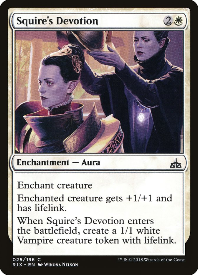 Dévotion de l'écuyer [Rivals of Ixalan]