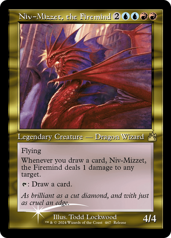 Niv-Mizzet, la mente ígnea (marco retro) [Ravnica Remastered]